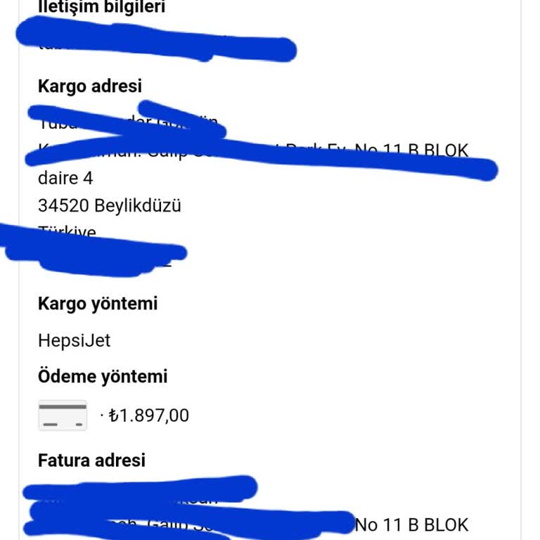 Siparişim Kargolanmadı, İletişim Kurulamıyor Ve Para İadesi Talep Ediyorum