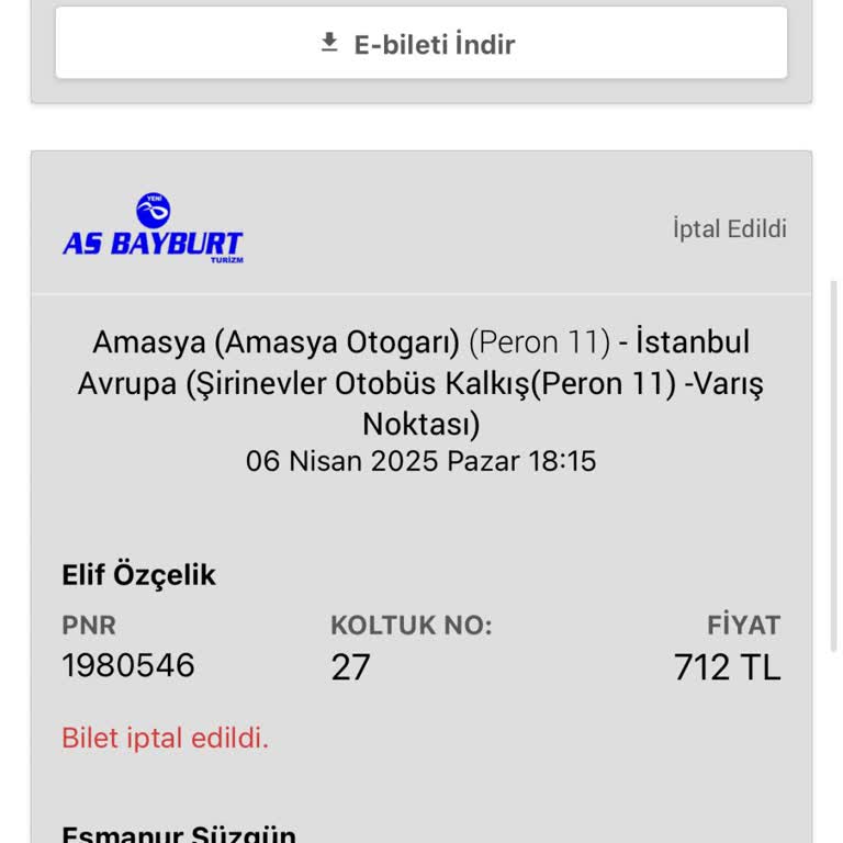 Biletimiz İptal Edildi, Hemen Yeniden Satışa Sunuldu!