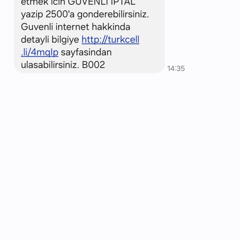 Kullandığım Operatöre Rağmen Turkcell'den Gelen Yetkisiz Mesaj