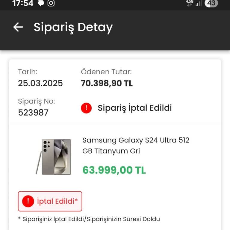 İptal Edilen Siparişin İadesi Yapılmadı, Taksit Ödemeleri Devam Ediyor
