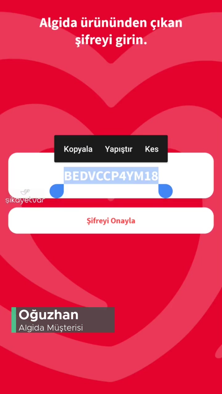 Algida Kod Girme Sorunu! videonun kapak resmi