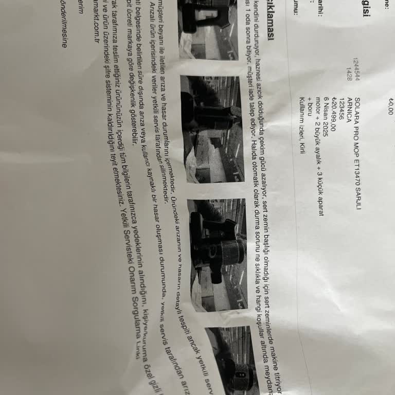 Aldığım Dikey Süpürge Hem Yetersiz Hem İade Edilmiyor