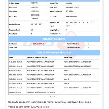 Kargom Teslim Edilmedi Yanıltıcı Bilgiyle Mağdur Edildim