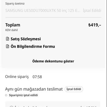 Onaylanan Siparişlerim Hatalı Fiyat Gerekçesiyle İptal Edildi