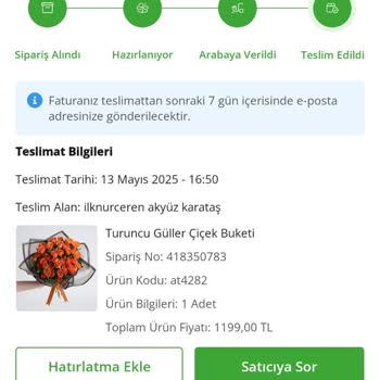 Anneler Günü Siparişim Eksik Ve Hatalı Teslim Edildi