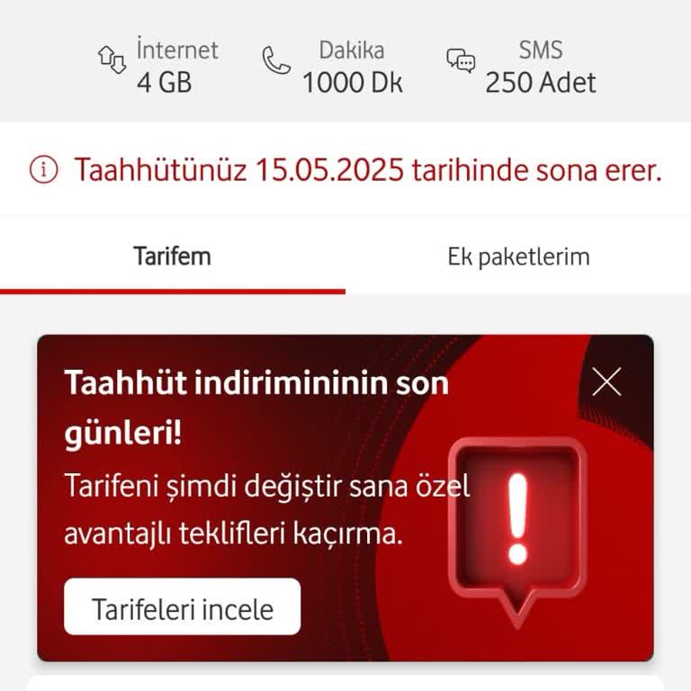 Vodafone Sözleşme Yenilemede Yüksek Zamlı Ve Belirsiz Tarife Ücretleri