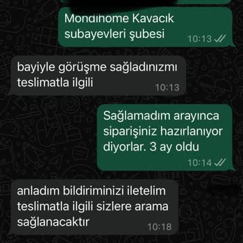 Mondihome Siparişim Eksik Teslim Edildi Sürekli Erteleniyor