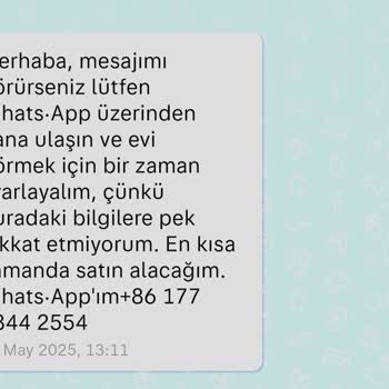 Satılık İlanı Sonrası Yabancı Numaradan Gelen Mesajlar Nedeniyle Güvenlik Endişesi
