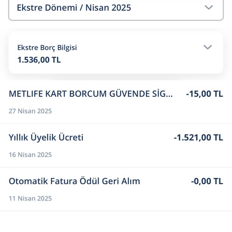 Kullanılmayan Kart İçin Aidat Ücreti Mağduriyeti