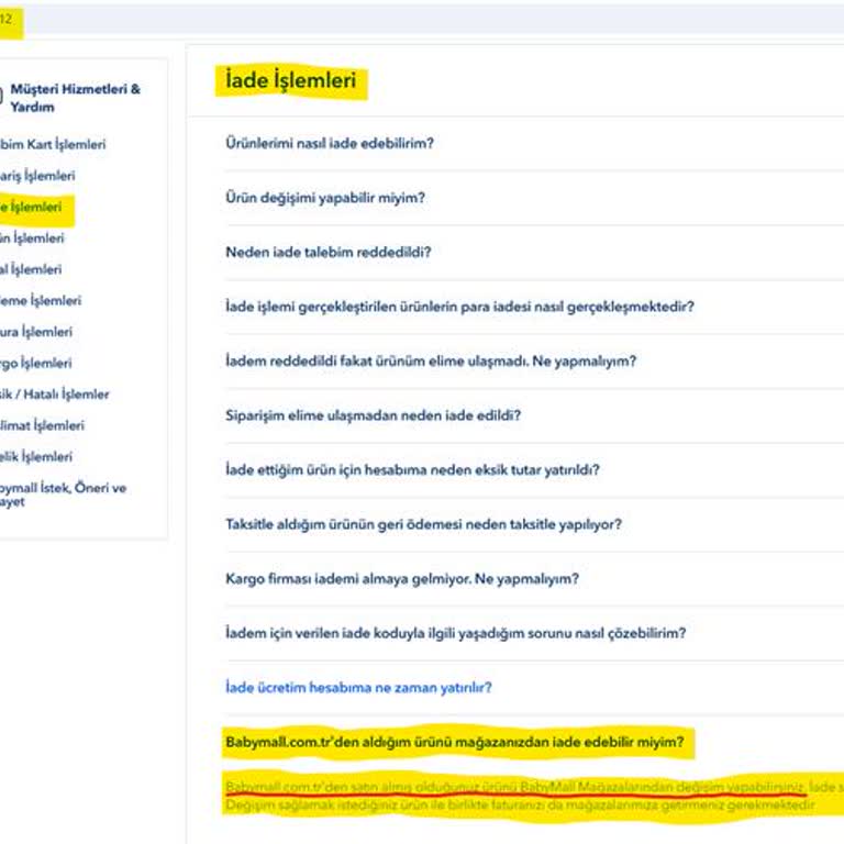 Baby Mall Mağazada Değişim Yapılamaması Ve Olumsuz Müşteri Deneyimi