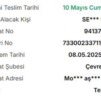 Teslim Edilmeyen Kargo Ve İlgisiz Canlı Destek