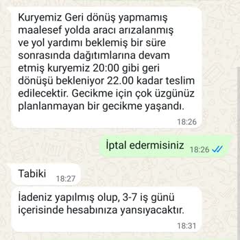 Teslim Edilmeyen Sipariş, Yetersiz İletişim Ve İade Sorunu