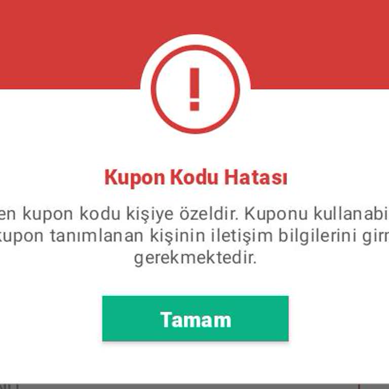 Kupon Kodu Hatası Ve Müşteri Hizmetlerine Ulaşamama Sorunu