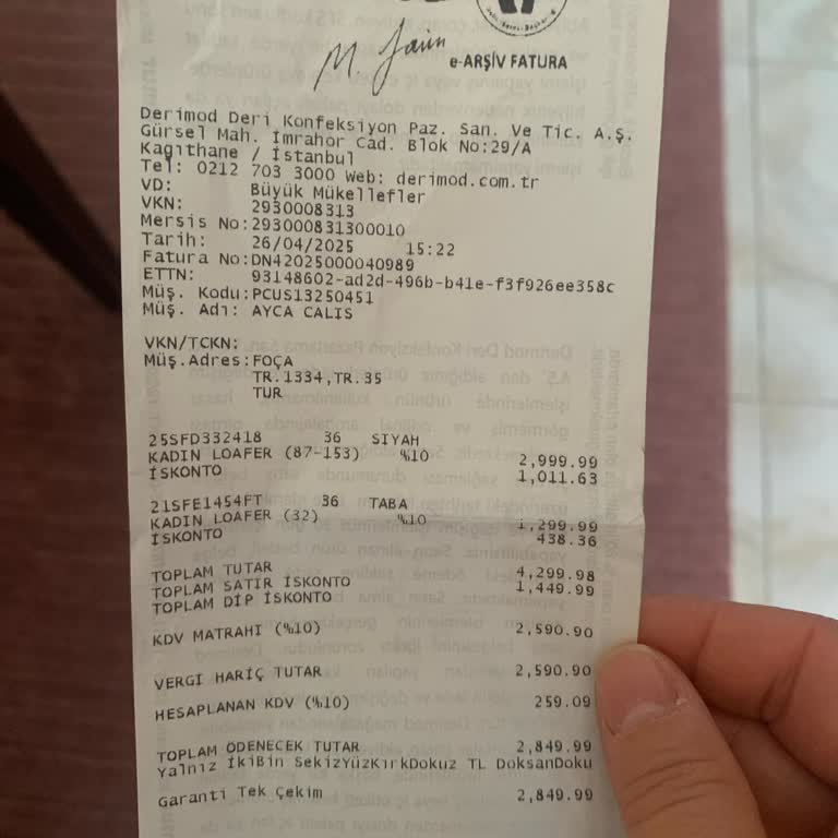 Delikli Babet Ayakkabının Ayak Boyaması Ve Yetersiz Bilgilendirme