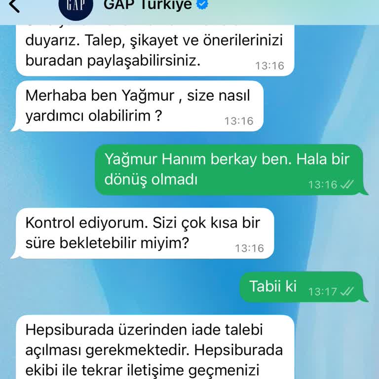 GAP Ve Hepsiburada Arasında Kalan İade Süresi Mağduriyeti