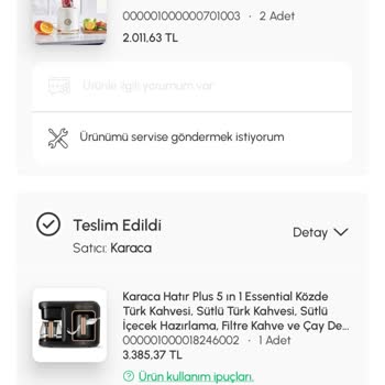 Karaca'da Müşteri Hizmetleri Ve Yedek Parça Sorunu