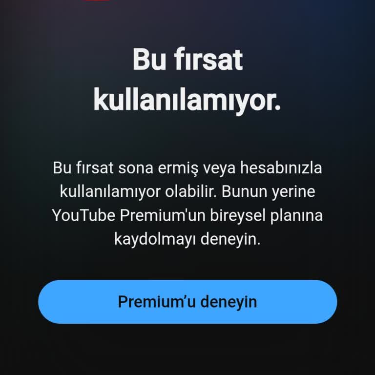 Youtube Premium Hediyesi Vaadiyle Geçersiz Kod Gönderildi