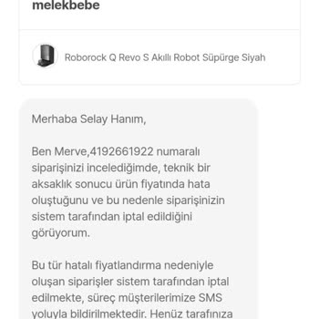 Sipariş İptal Edildi Fiyat Yükseldi Zararım Karşılanmadı