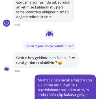 Son Kullanma Tarihi Geçmemiş Tavuk Bozuk Çıktı, Getir Müşteri Hizmeti Yardımcı Olmadı