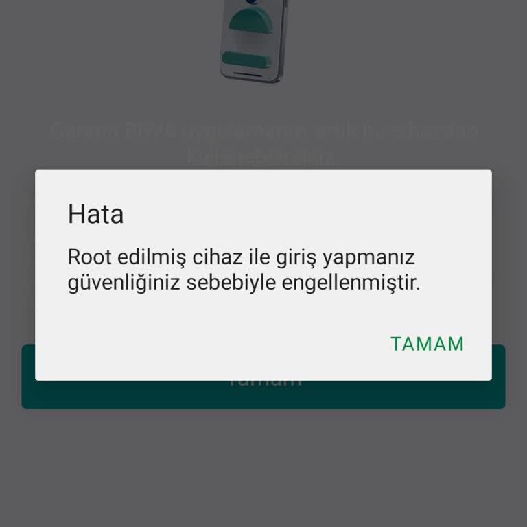 Mobil Hesabıma Root Hatası Nedeniyle Giriş Yapamıyorum