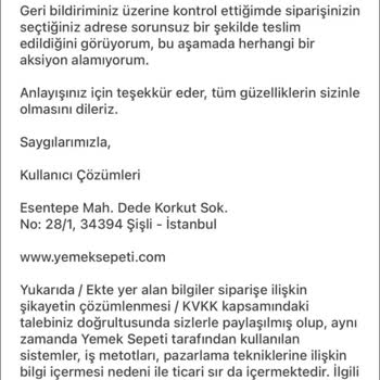 Teslim Edilmeyen Sipariş Ve Yetersiz Müşteri Desteği Nedeniyle Hayal Kırıklığı