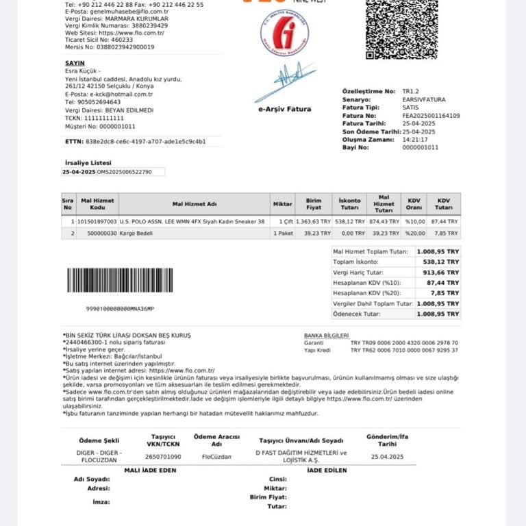 FLO’dan Aldığım Hatalı Ayakkabıya Değişim Reddi