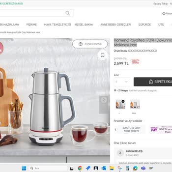 Satışı Devam Eden Çay Makinem İçin Yedek Parça Bulunamıyor, Mağduriyetimin Giderilmesini İstiyorum