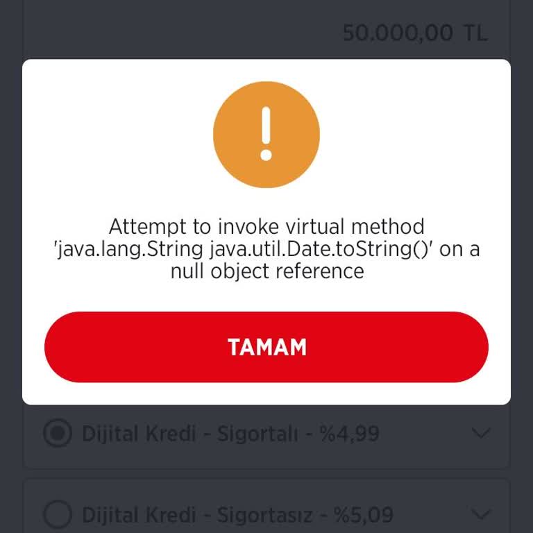 Dijital Kredi Başvurusu Hatası Mağduriyeti