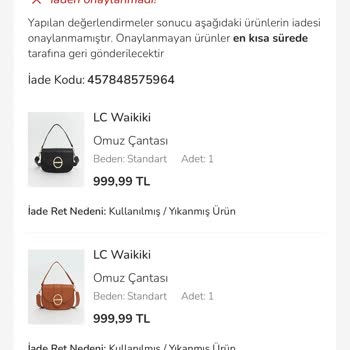 Defolu Çanta Ve Haksız İade Reddiyle Mağduriyet Yaşadım