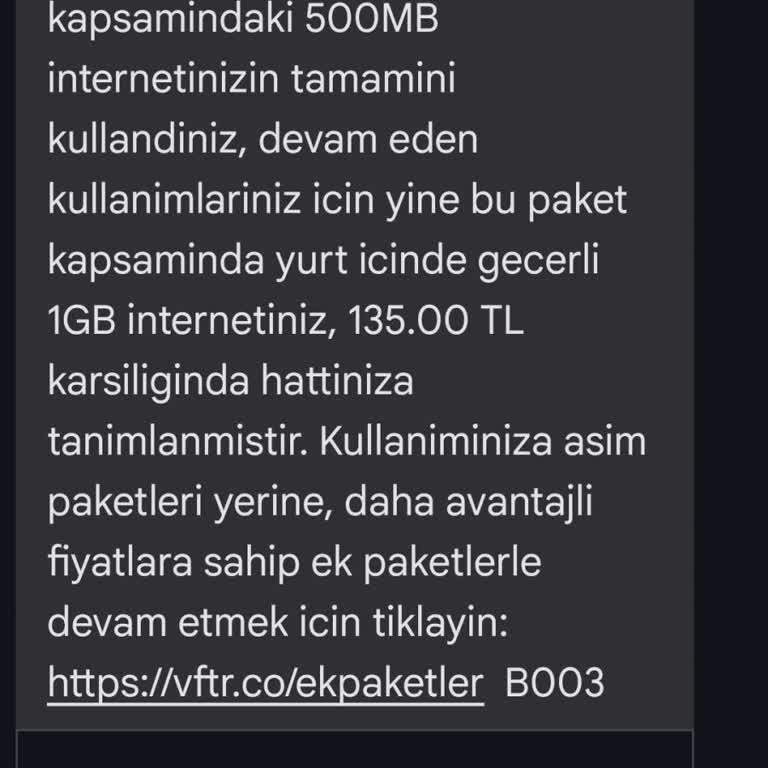 Yeterli Paket Olmasına Rağmen Haksız İnternet Aşım Ücreti