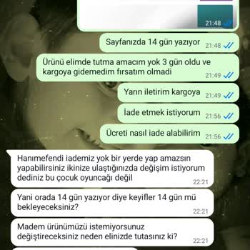 Satıcı Değişim Talebinde Olumsuz Ve Saygısız Davrandı