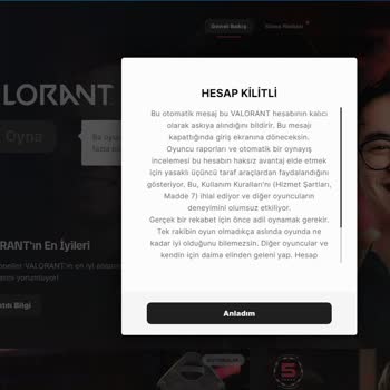 Valorant'ta Anlamsız Madde 7 Banı Ve Destekten Yanıt Bekleyişi