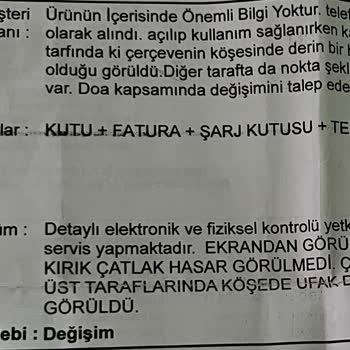 Satın Alınan İphone13'te Fabrika Çıkışlı Hasar Ve Değişim Sorunu