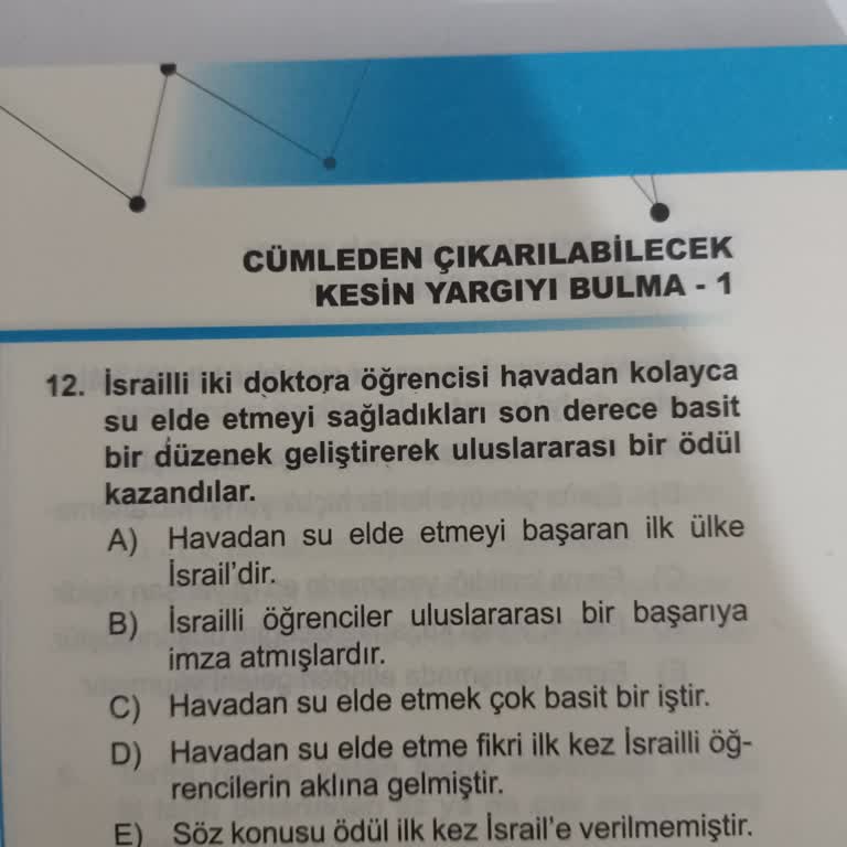 ALES Türkçe Soru Bankasında İsrail'e Yer Verilmesinden Rahatsızlık