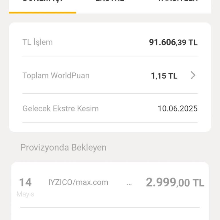 Max.com'dan 2999 TL Çekim Yapılmış