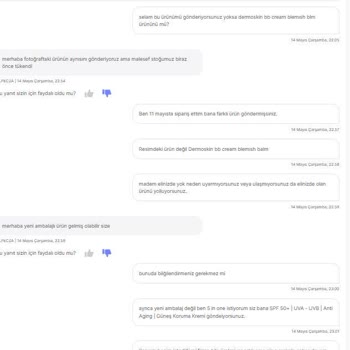 Farklı Ürün Gönderimi Ve Satıcı İlgisizliği
