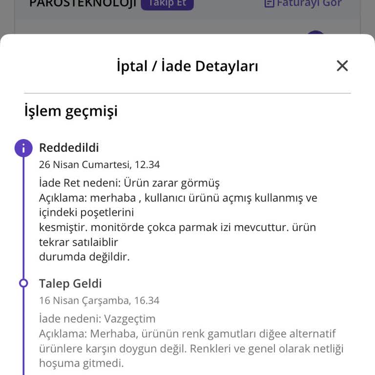 İade Talebim Haksız Gerekçelerle Reddedildi, Müşteri Mağdur Edildi