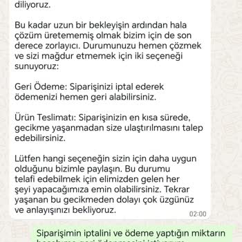 Sipariş Teslim Edilmedi, Para İadesi Yapılmıyor Ve İletişim Kurulamıyor