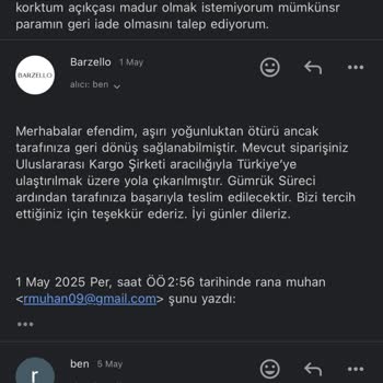 Siparişimin Durumu Belirsiz Ve İletişim Yetersizliği Yaşadım
