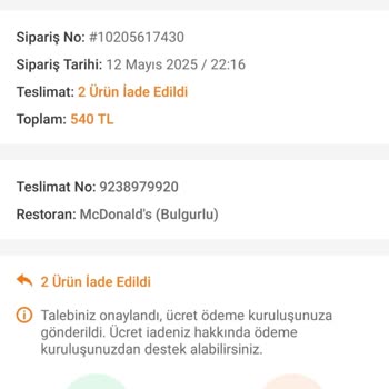 Siparişlerde Sürekli Hatalar Ve Soğuk Ürünler: Bulgurlu Şubesi Hayal Kırıklığı