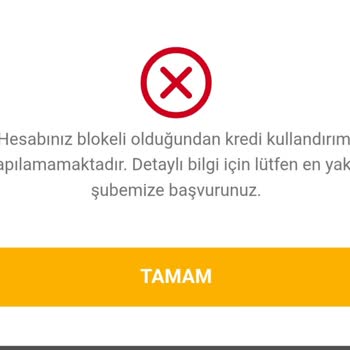 VakıfBank İhtiyaç Kredisi Başvurum Blokeli Olduğu İçin Onaylanmıyor