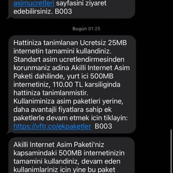 Kullanılmayan İnternetim Varken Ek Paket Ücreti Kesiliyor