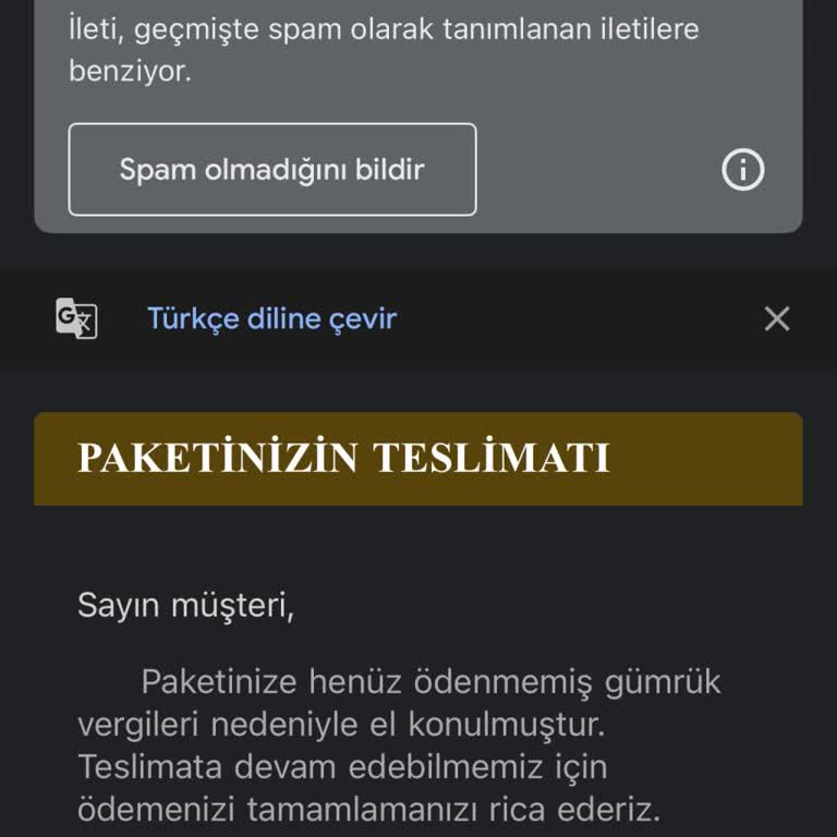 Yurtiçi Adına Gelen Sahte Kargo Mailleriyle Mağduriyet Yaşıyorum