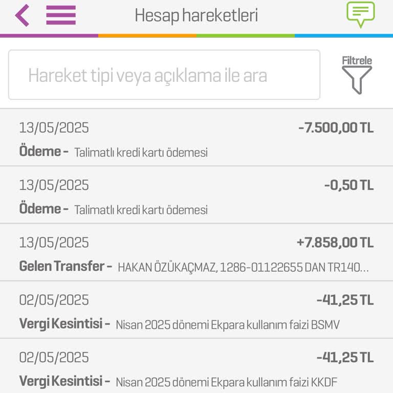 Ek Hesap Bakiyemden Otomatik Olarak Kredi Kartı Borcu Tahsil Edildi