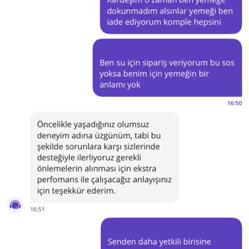 Eksik Sos Ve İlgisiz Müşteri Hizmeti Mağduriyeti