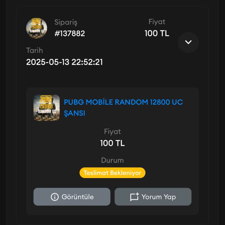 Satın Aldığım UC Teslim Edilmedi, Paramı Veya Ürünü İstiyorum