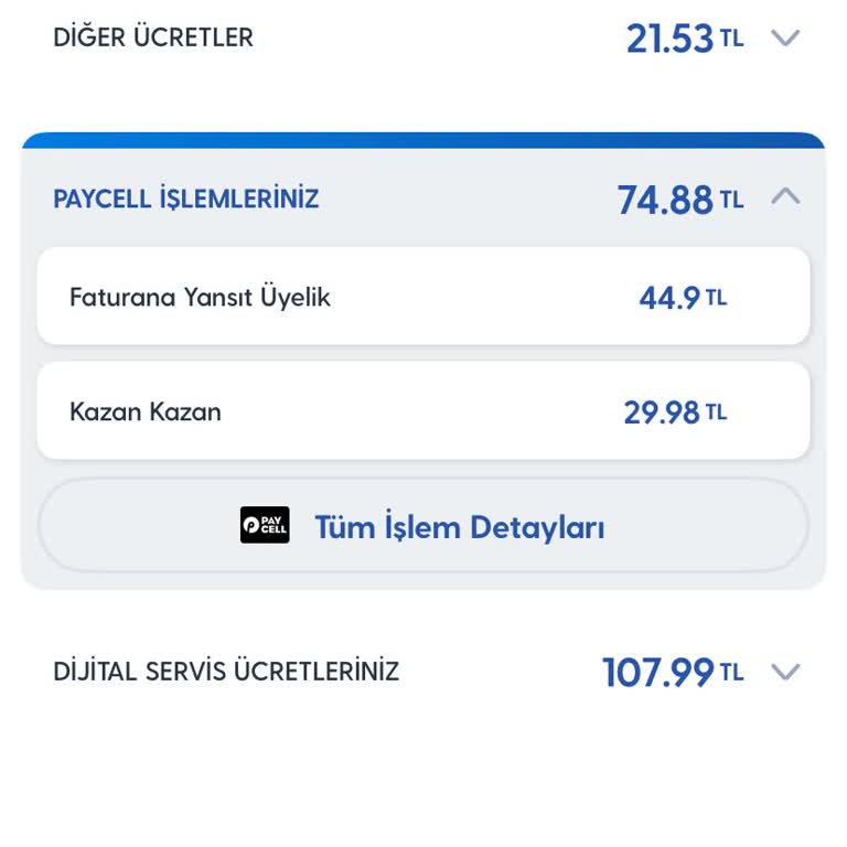 Kullanmadığım Paycell Faturana Yansıt Üyeliği İçin Ücret Alındı