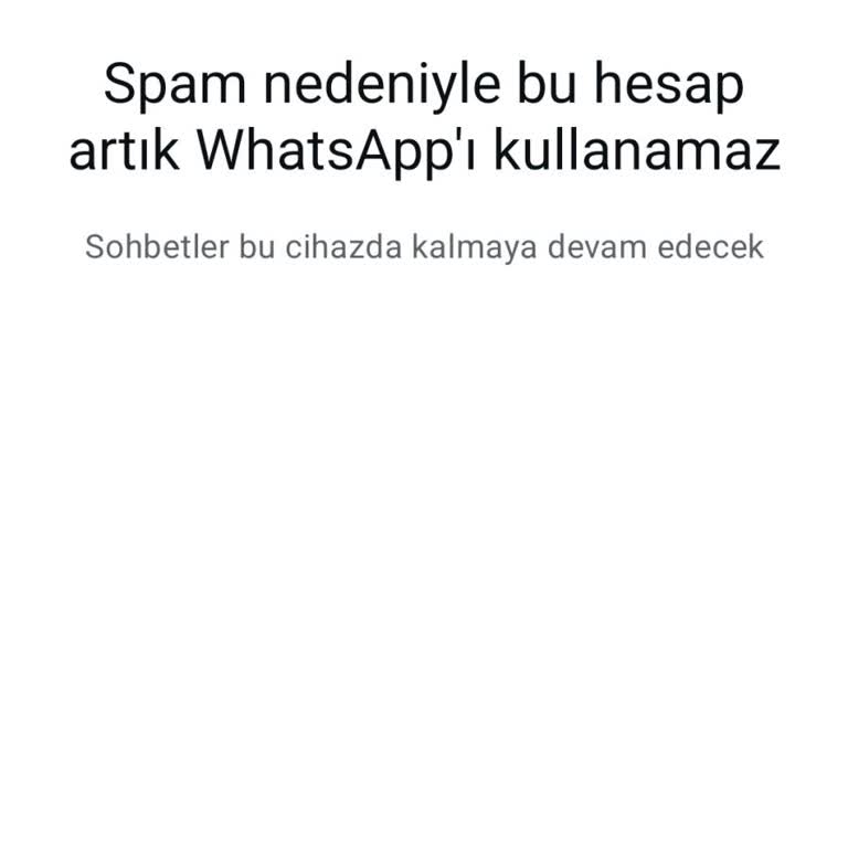 WhatsApp Spam Engeli Nedeniyle Hesabıma Erişemiyorum