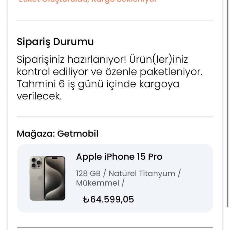 Siparişim Gönderilmedi Param İade Edilmiyor Bilgi Verilmiyor