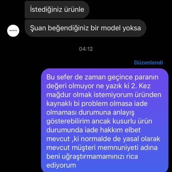 Deformeli Ürün Sonrası Değişim Ve İade Sürecinde Yaşanan Mağduriyet
